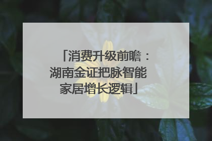 消费升级前瞻：湖南金证把脉智能家居增长逻辑