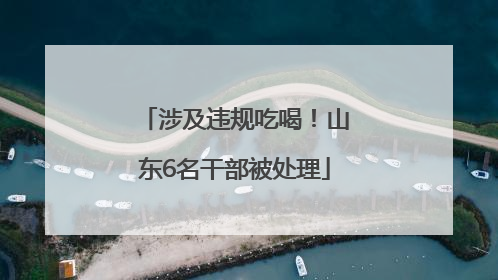 涉及违规吃喝！山东6名干部被处理