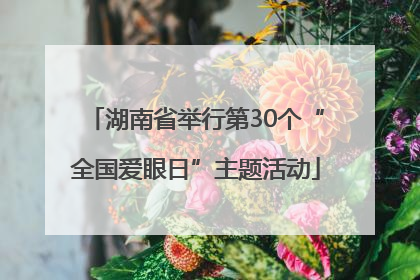 湖南省举行第30个“全国爱眼日”主题活动