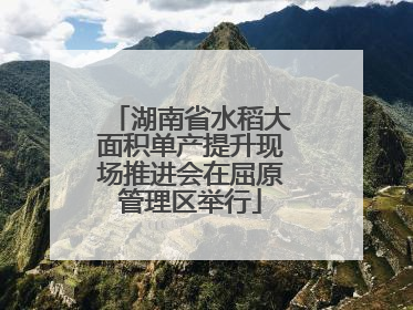 湖南省水稻大面积单产提升现场推进会在屈原管理区举行
