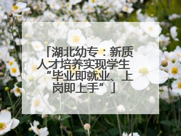 湖北幼专：新质人才培养实现学生“毕业即就业、上岗即上手”