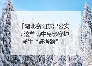 湖北襄阳东津公安：这些雨中身影守护考生“赶考路”
