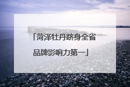 菏泽牡丹跻身全省品牌影响力第一