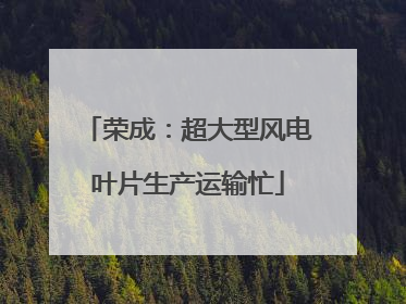 荣成：超大型风电叶片生产运输忙