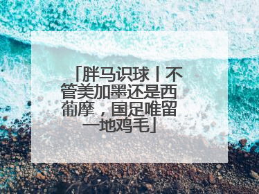 胖马识球丨不管美加墨还是西葡摩，国足唯留一地鸡毛