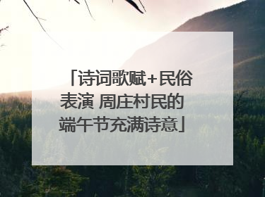 诗词歌赋+民俗表演 周庄村民的端午节充满诗意