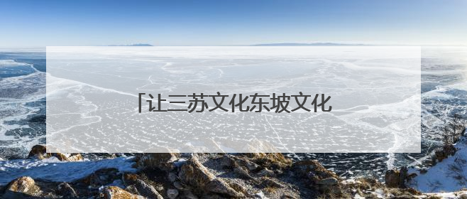 让三苏文化东坡文化焕发新的时代华彩