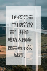 西安禁毒“打防管控宣”并举 成功入围全国禁毒示范城市
