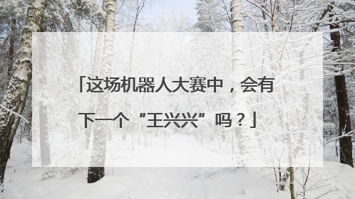 这场机器人大赛中，会有下一个“王兴兴”吗？