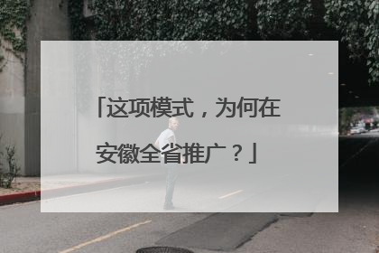 这项模式，为何在安徽全省推广？