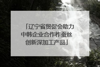 辽宁省贸促会助力中韩企业合作柞蚕丝创新深加工产品