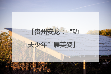 贵州安龙：“功夫少年”展英姿