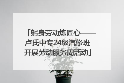 躬身劳动炼匠心——卢氏中专24级汽修班开展劳动服务周活动
