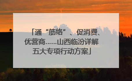 通“筋络”、促消费、优营商……山西临汾详解五大专项行动方案