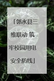 邻水县三维联动 筑牢校园用电安全防线