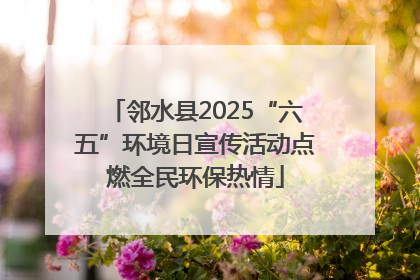 邻水县2025“六五”环境日宣传活动点燃全民环保热情