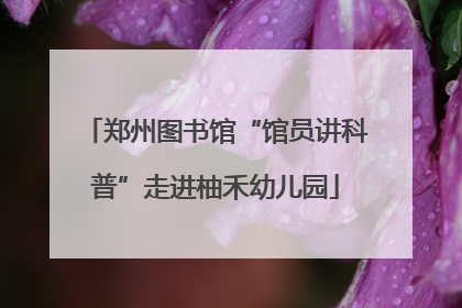 郑州图书馆“馆员讲科普”走进柚禾幼儿园