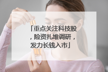 重点关注科技股，险资扎堆调研，发力长钱入市