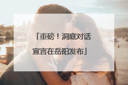 重磅！洞庭对话宣言在岳阳发布
