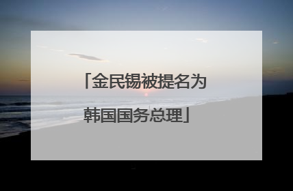 金民锡被提名为韩国国务总理