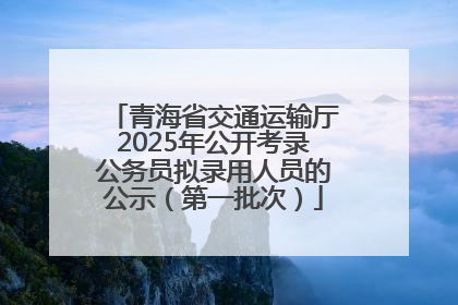 青海省交通运输厅2025年公开考录公务员拟录用人员的公示（第一批次）