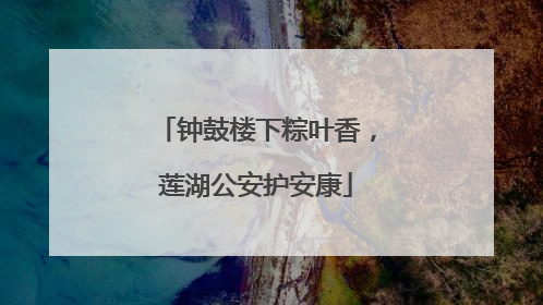 钟鼓楼下粽叶香，莲湖公安护安康