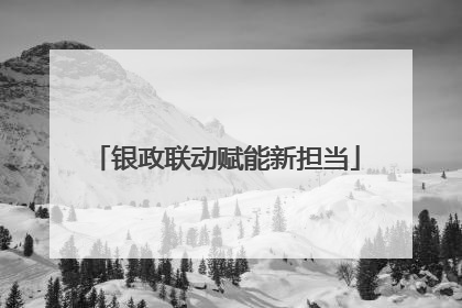 银政联动赋能新担当