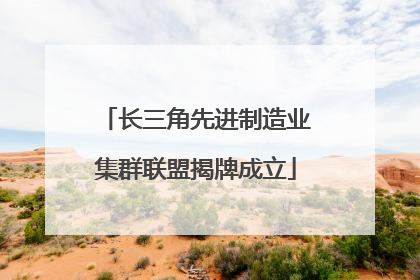 长三角先进制造业集群联盟揭牌成立