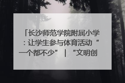 长沙师范学院附属小学：让学生参与体育活动“一个都不少”｜“文明创建耀三湘”专栏