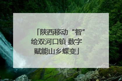 陕西移动“智”绘双河口镇 数字赋能山乡蝶变