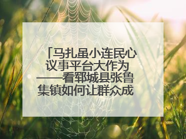 马扎虽小连民心 议事平台大作为——看郓城县张鲁集镇如何让群众成为乡村治理主角