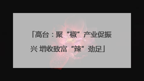 高台：聚“椒”产业促振兴 增收致富“辣”劲足