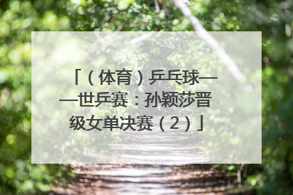 （体育）乒乓球——世乒赛：孙颖莎晋级女单决赛（2）