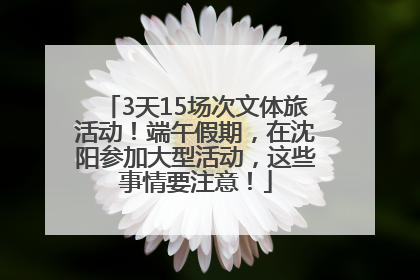 3天15场次文体旅活动！端午假期，在沈阳参加大型活动，这些事情要注意！