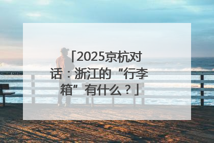 2025京杭对话：浙江的“行李箱”有什么？