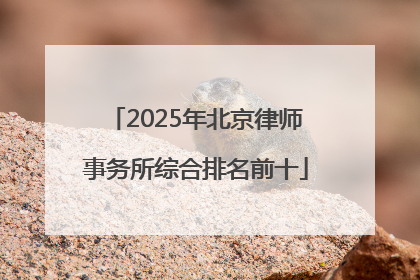 2025年北京律师事务所综合排名前十