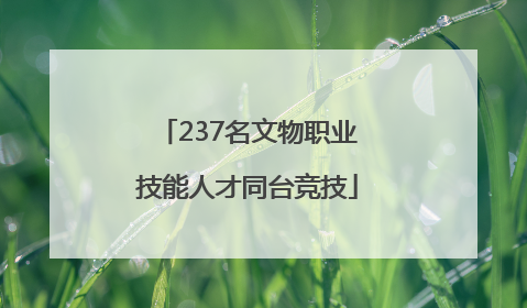 237名文物职业技能人才同台竞技
