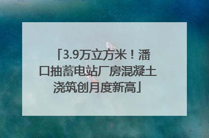 3.9万立方米！潘口抽蓄电站厂房混凝土浇筑创月度新高