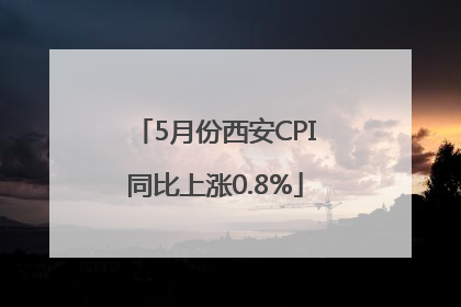 5月份西安CPI同比上涨0.8%