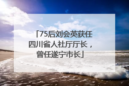 75后刘会英获任四川省人社厅厅长，曾任遂宁市长