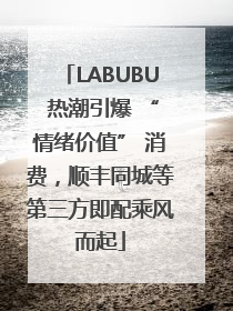 LABUBU 热潮引爆 “情绪价值” 消费，顺丰同城等第三方即配乘风而起